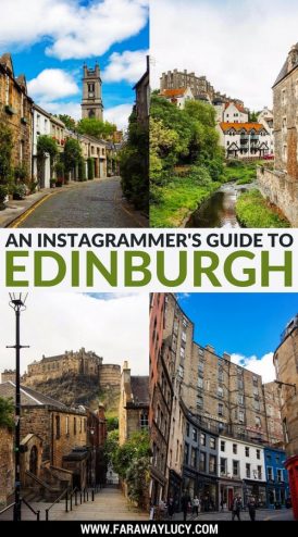 An instagrammer's guide to Edinburgh, the capital of Scotland. This guide will show you the best (and most unique) photography spots in Edinburgh including Calton Hill, Victoria Street, Edinburgh Castle, Dean Village, National Museum of Scotland, Circus Lane and the Vennel.