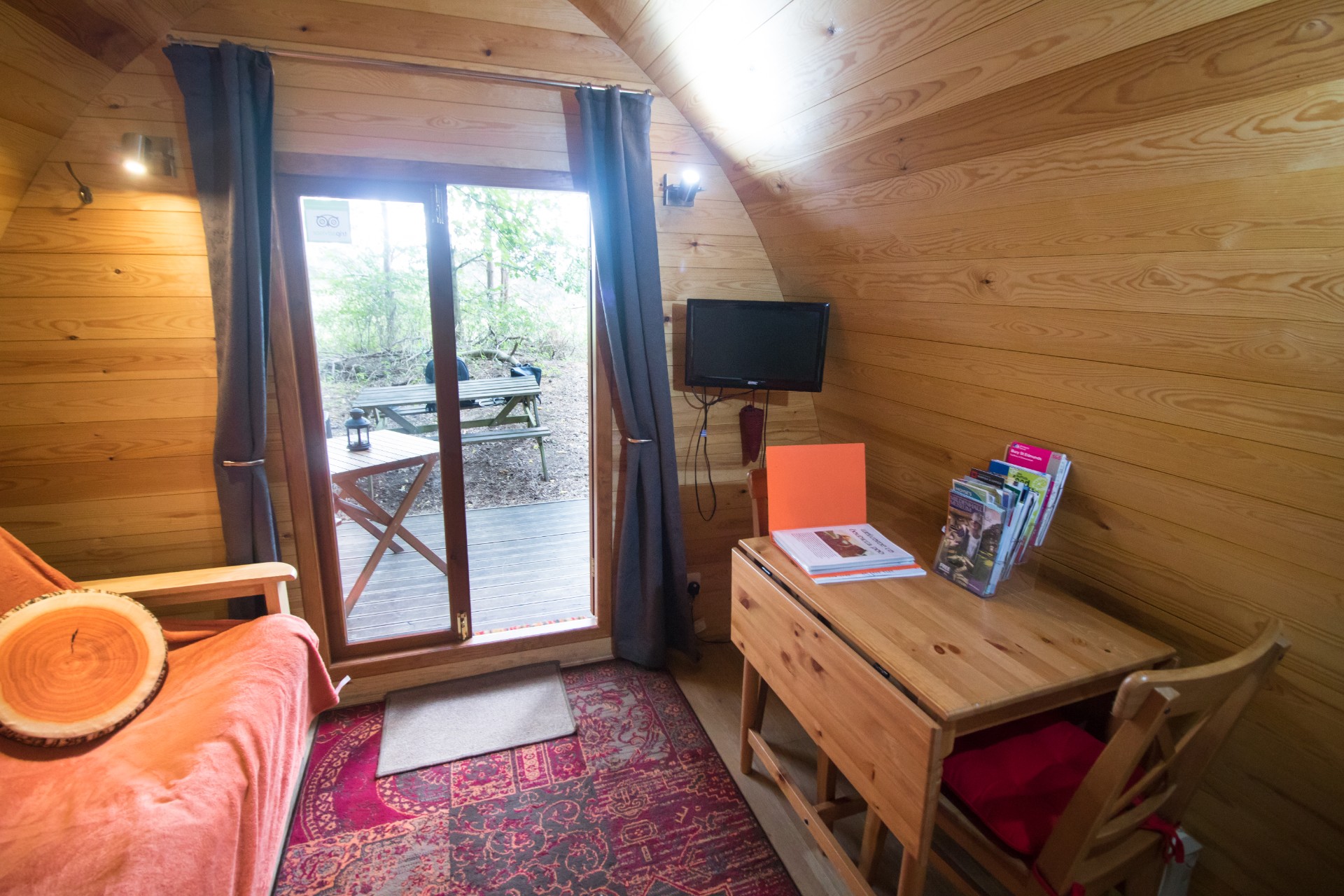 Glamping in a Suffolk Woodland at West Stow Pods. West Stow. Culford. Bury St Edmunds. Suffolk. Cambridge. Cambridgeshire. Anglo Saxon Village and Lakes. Mega Pod. Quirky, unique accommodation. Click through to read more...