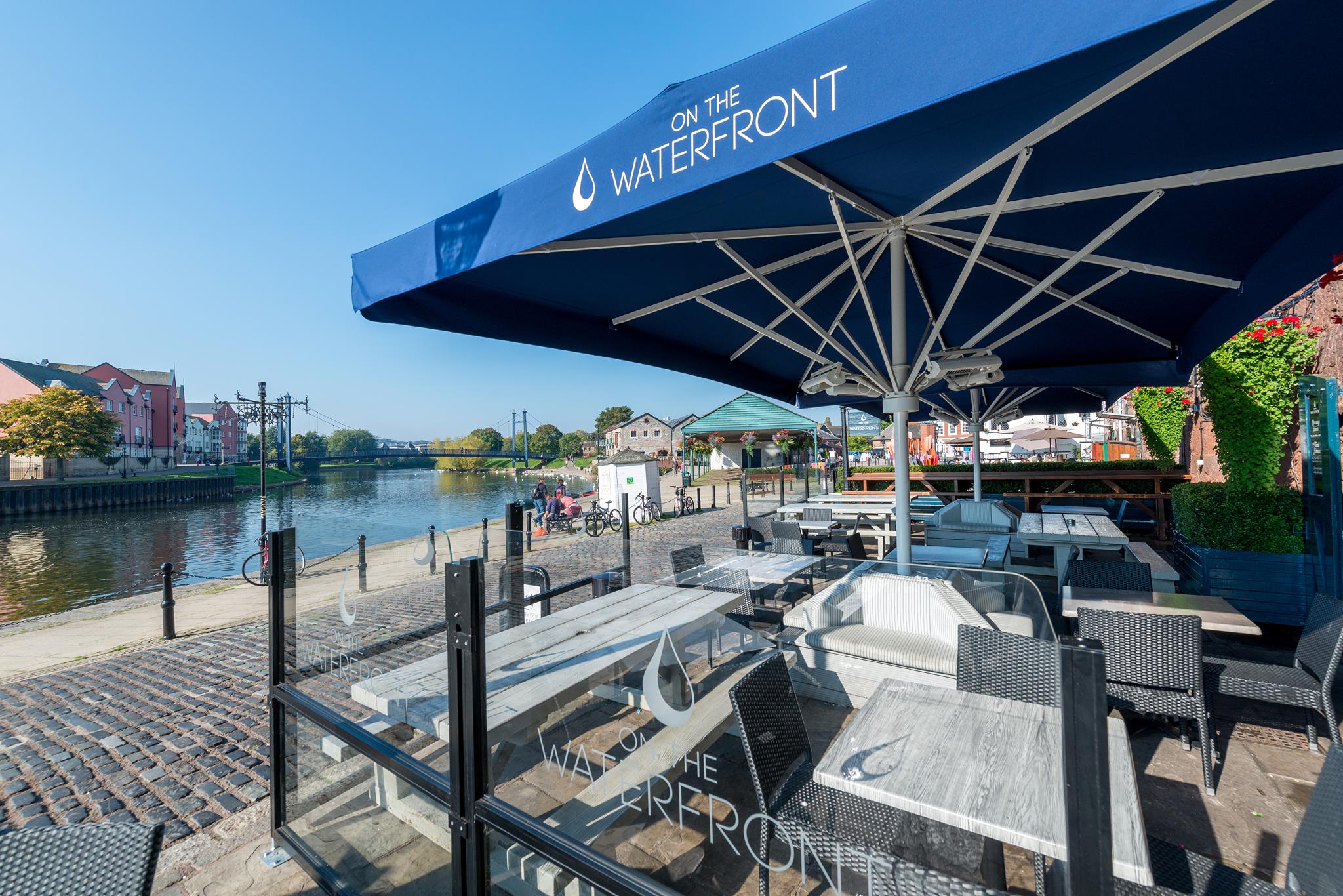 On The Waterfront Exeter quay quayside water al fresco dining Exeter Restaurants