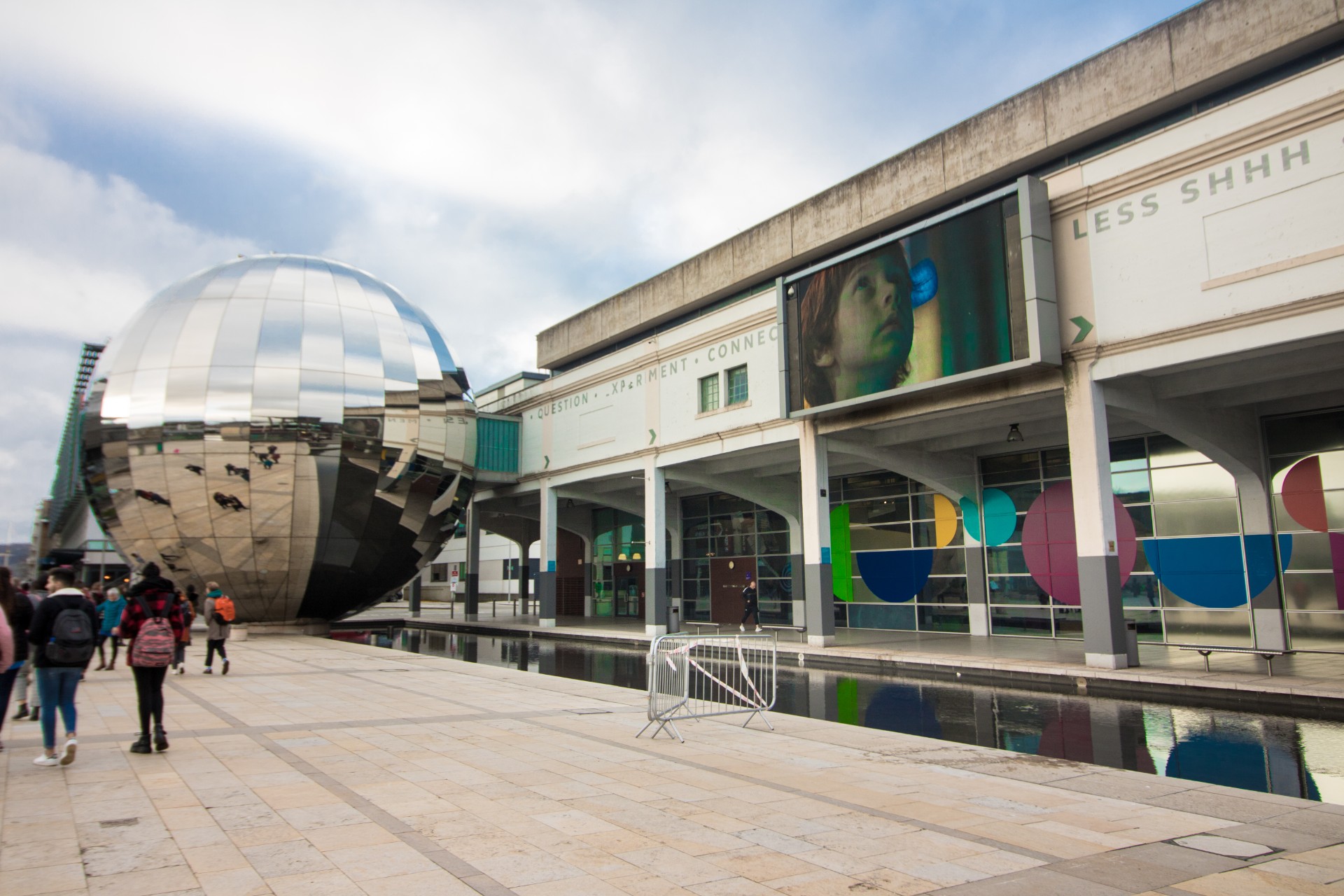 Millennium Square Bristol. We the Curious Science Centre. Planetarium. Huge mirrored ball in square. How to Spend the Perfect Day on Bristol Harbourside. What to do on Bristol Harbourside. Bristol UK. Bristol England. Things to do on Bristol Harbourside. Bristol travel guide. Bristol travel tips. Bristol travel blog. What to do in Bristol. What to see in Bristol. Things to do in Bristol. Things to see in Bristol. How to spend a day in Bristol.