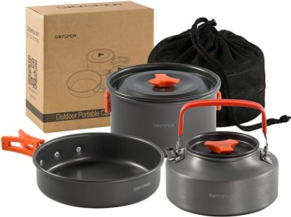 skysper-camping-cooking-set-non-stick-folding-pan-saucepan-kettle-cookware-kit-for-travel-picnic-hiking-bbq-outdoor-wild-camping-essentials
