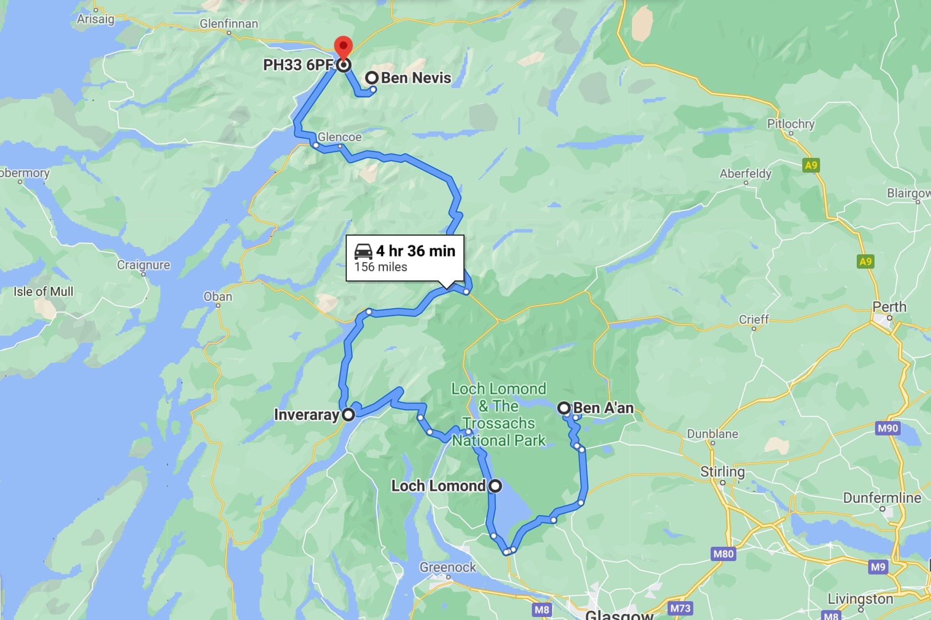argyll-coastal-route-google-maps