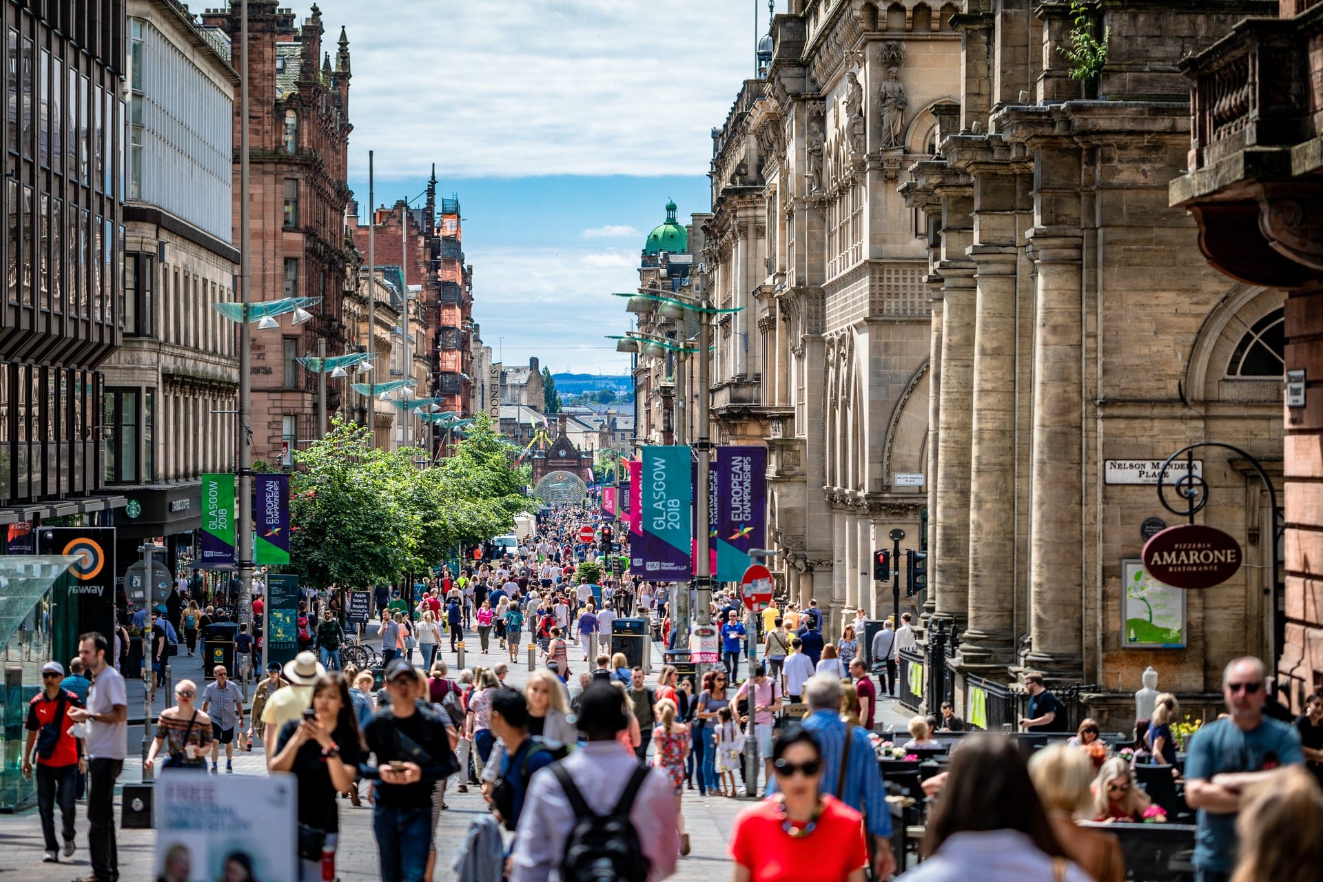 lots-of-people-walking-down-busy-city-centre-high-street-on-a-summers-day-buchanan-street-2-days-in-glasgow
