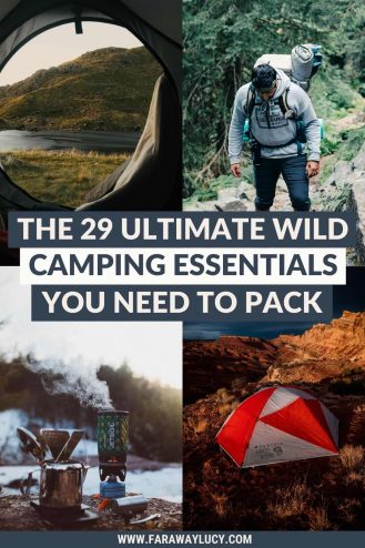 The 29 Ultimate Wild Camping Essentials You Need to Pack. This guide will show you the must-have wild camping kit list you need to follow on your next wild camping adventure! Click through to read more...