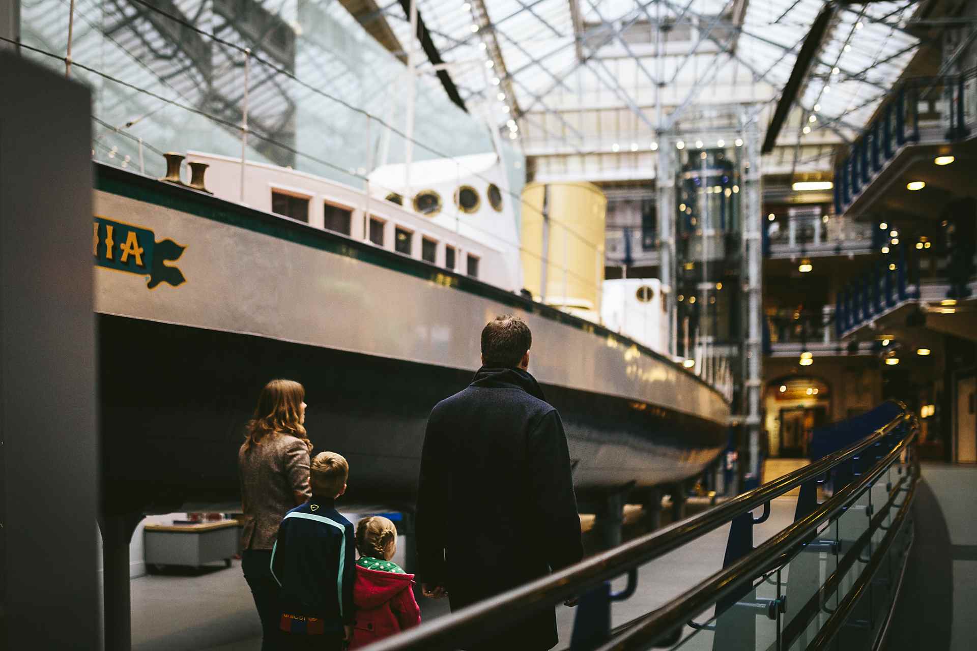 family-walking-by-boat-in-discovery-museum-indoor-activities-newcastle