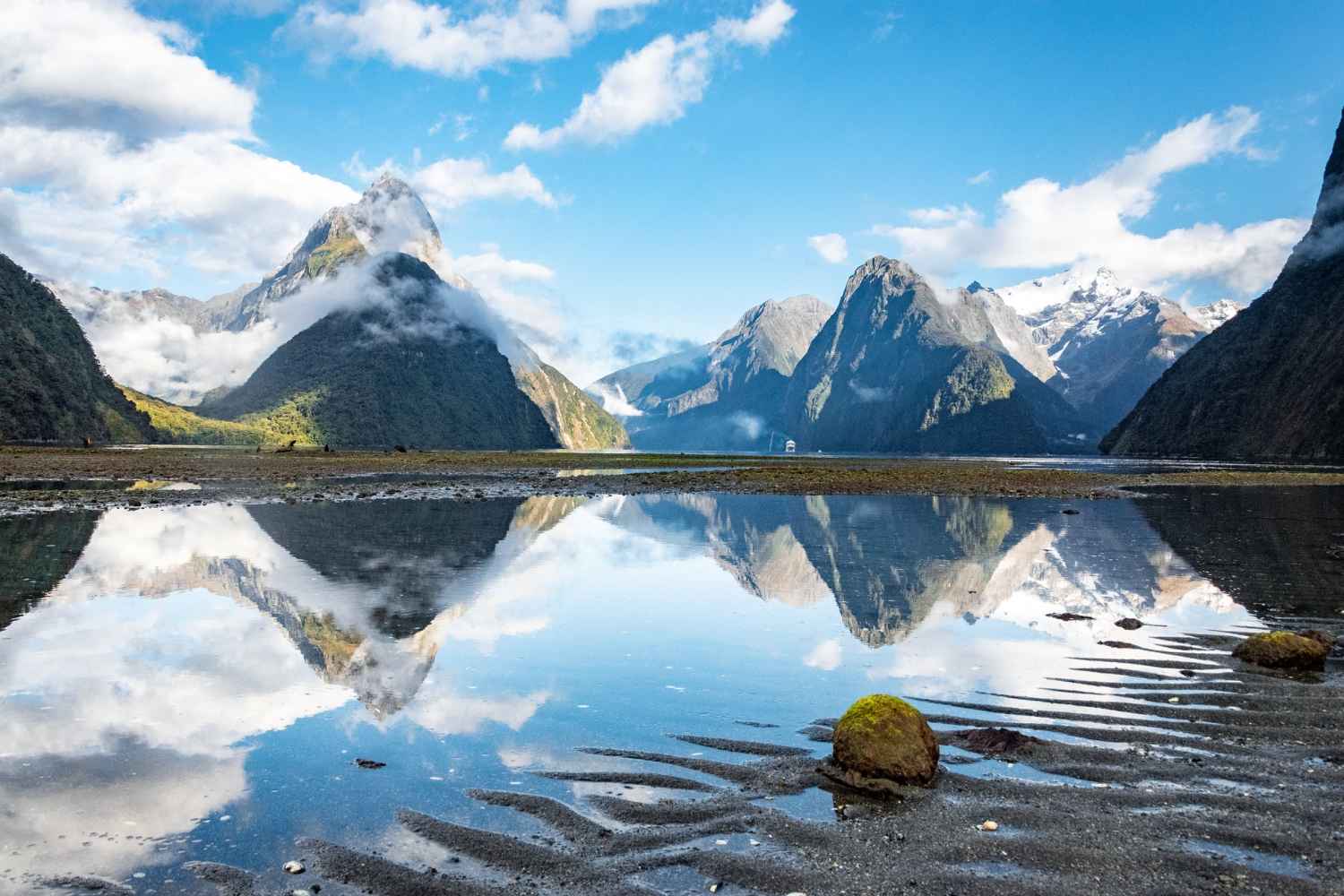 puddles-of-water-with-mountains-in-background-at-milford-sound-things-to-do-in-queenstown-in-winter