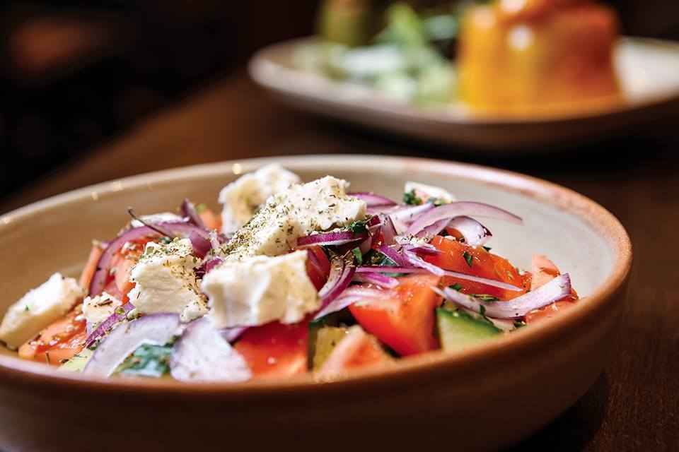 yamas-greek-tapas-in-bowl-on-restaurant-table