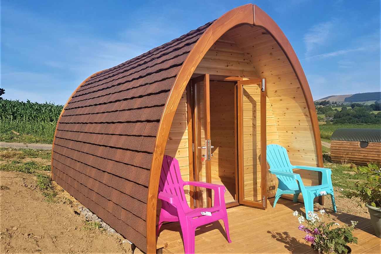 brandon-hill-pod-with-decking-and-hills-in-background-glamping-kilkenny