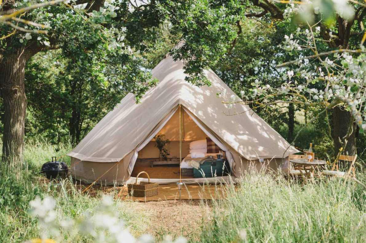 woodland-bell-tent-at-elmley-nature-reserve-glamping-kent