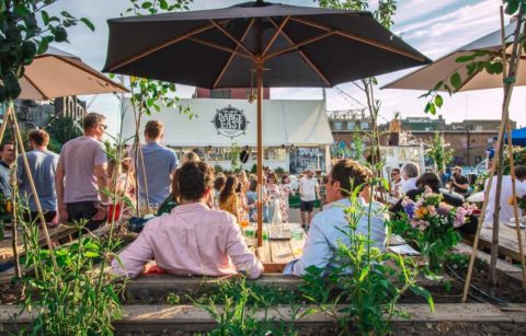 people-drinking-at-barge-east-bottomless-brunch-east-london