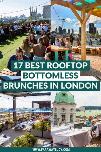 Rooftop Bottomless Brunch London: 17 Brunches with Great Views [2021]. From views of London Bridge to views of Nelson's Column, here are the 17 best places to go for a rooftop bottomless brunch in London! Click through to read more...