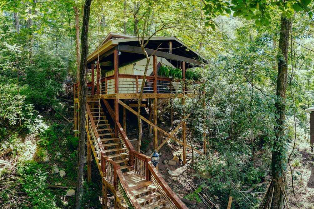 the-roost-glamping-tent-in-trees-glamping-tennessee