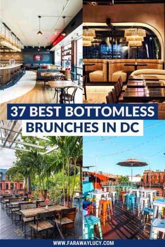 From rooftop bottomless brunches to brunches with bottomless food, here are the 37 best places to go for bottomless brunch in DC! Click through to read more...