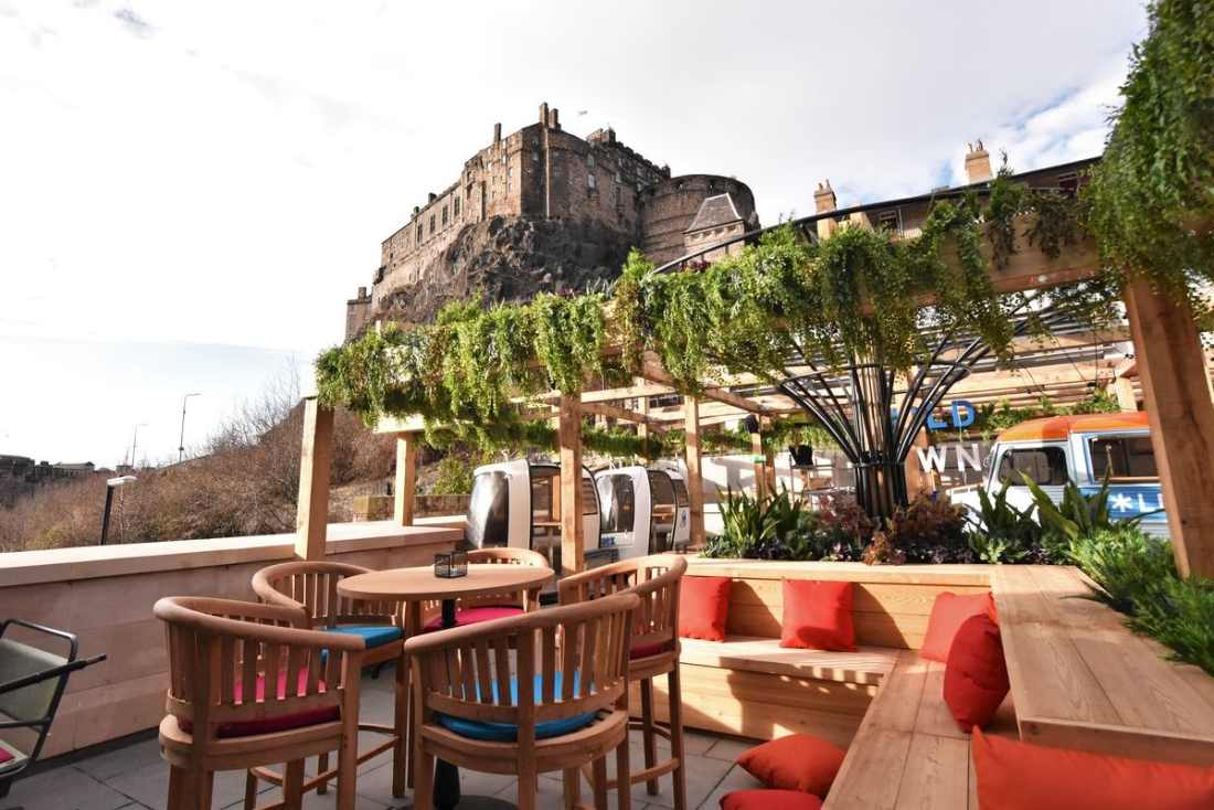 outdoor-seating-at-cold-town-house-rooftop-bars-edinburgh