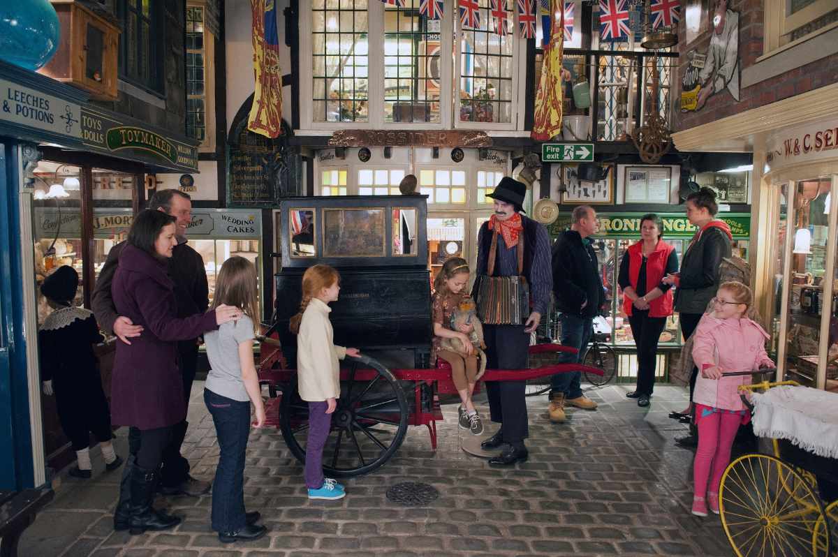 families-in-victorian-street-at-bygones-attraction