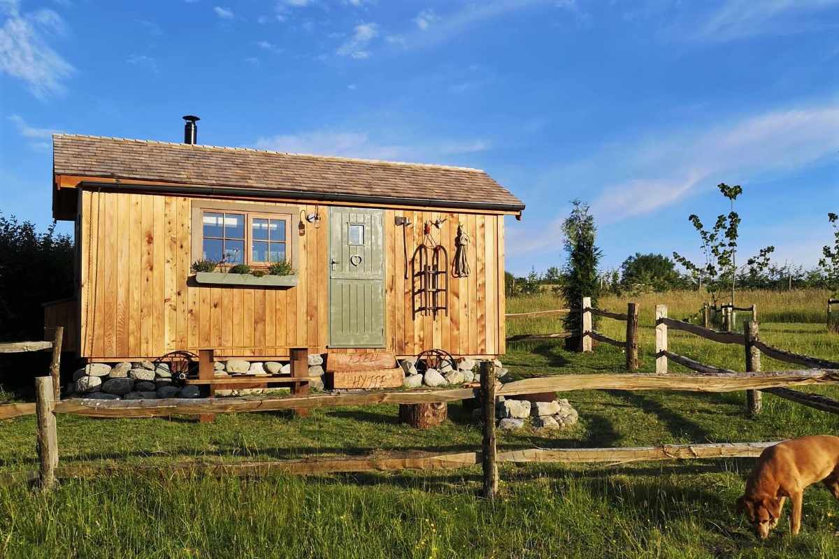 fjell-hytte-shepherds-hut-in-field