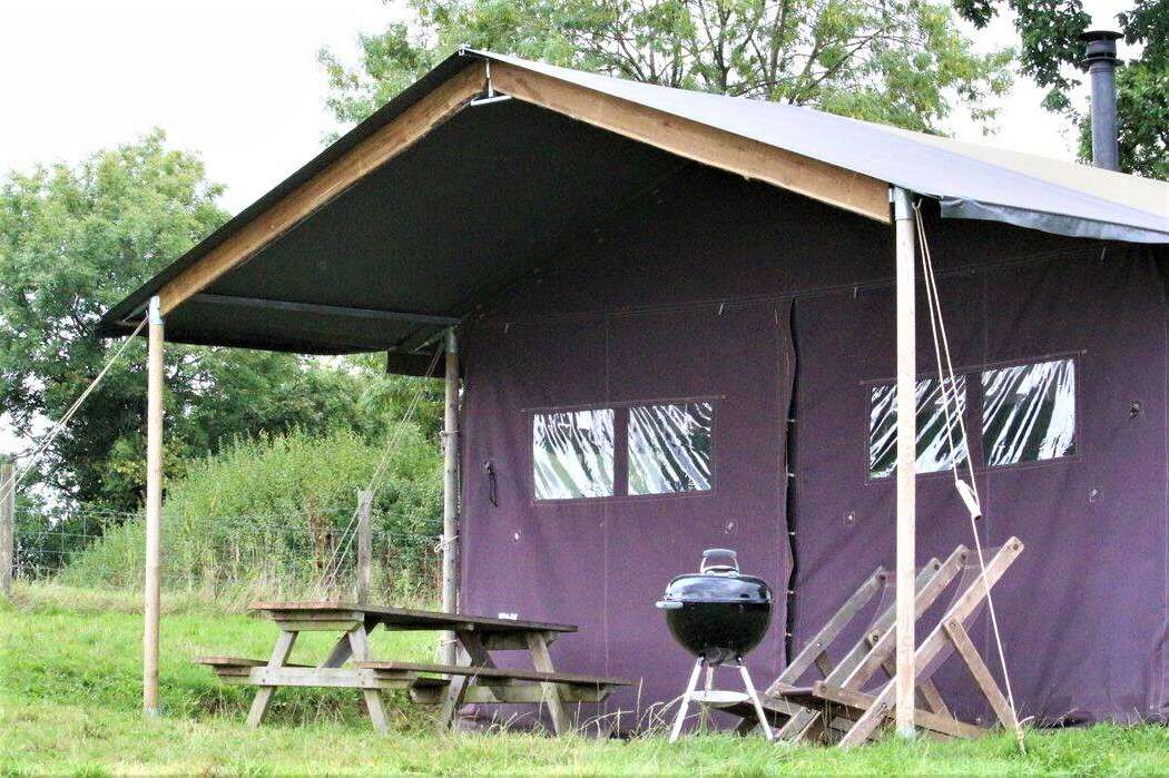 purple-exterior-of-billingsmoor-farm-featherdown-safari-tent