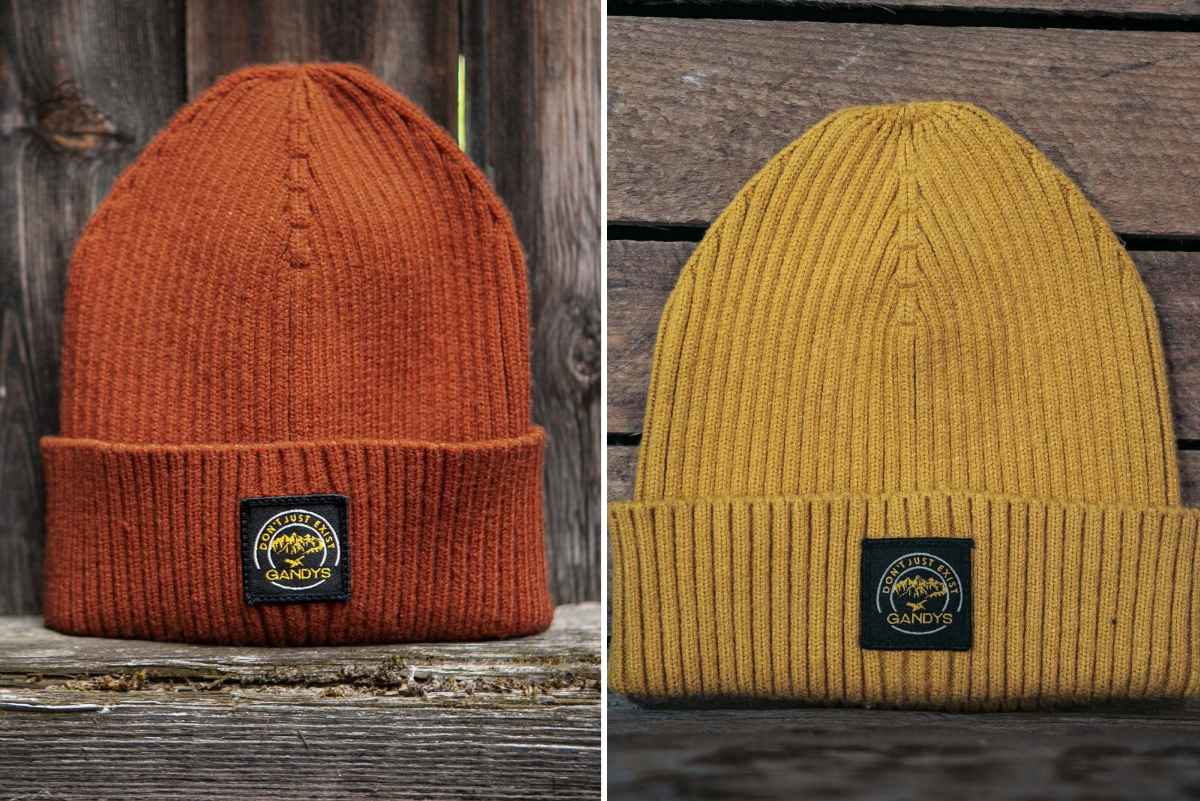 gandys-burnt-orange-and-mustard-satin-patch-beanies-granola-girl-aesthetic-gifts