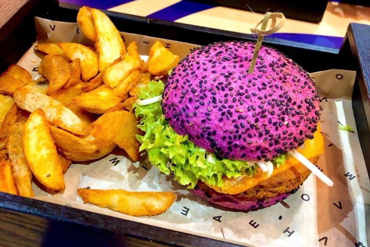 colourful-vegan-burger-and-chips-from-flower-burger
