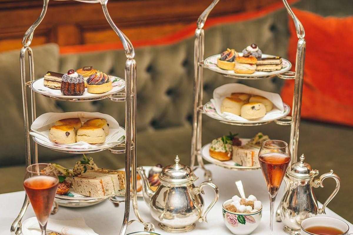 two-afternoon-tea-stands-on-table-from-browns-hotel