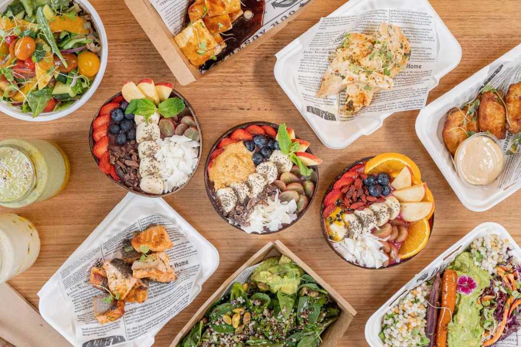 bowls-and-plates-of-food-from-organic-cube-cafe