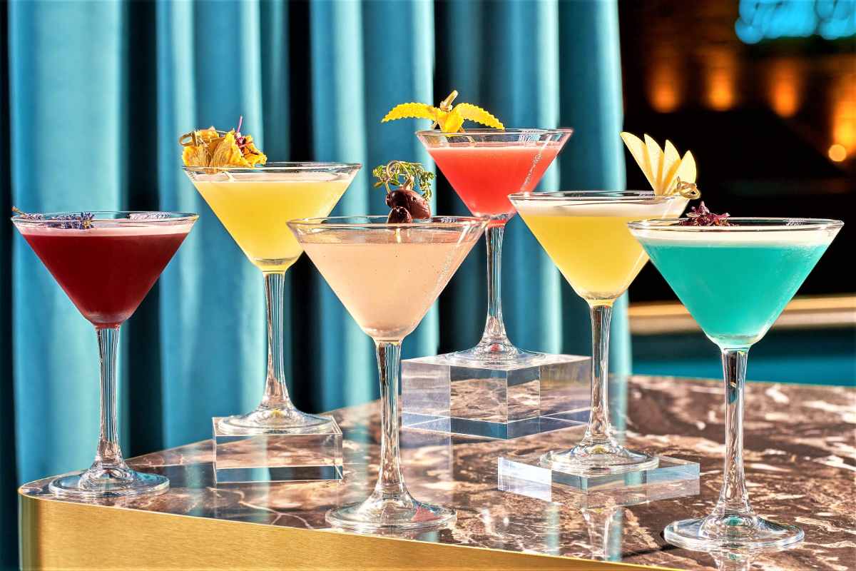 colourful-martinis-sat-on-bar-of-dirty-martini-bar