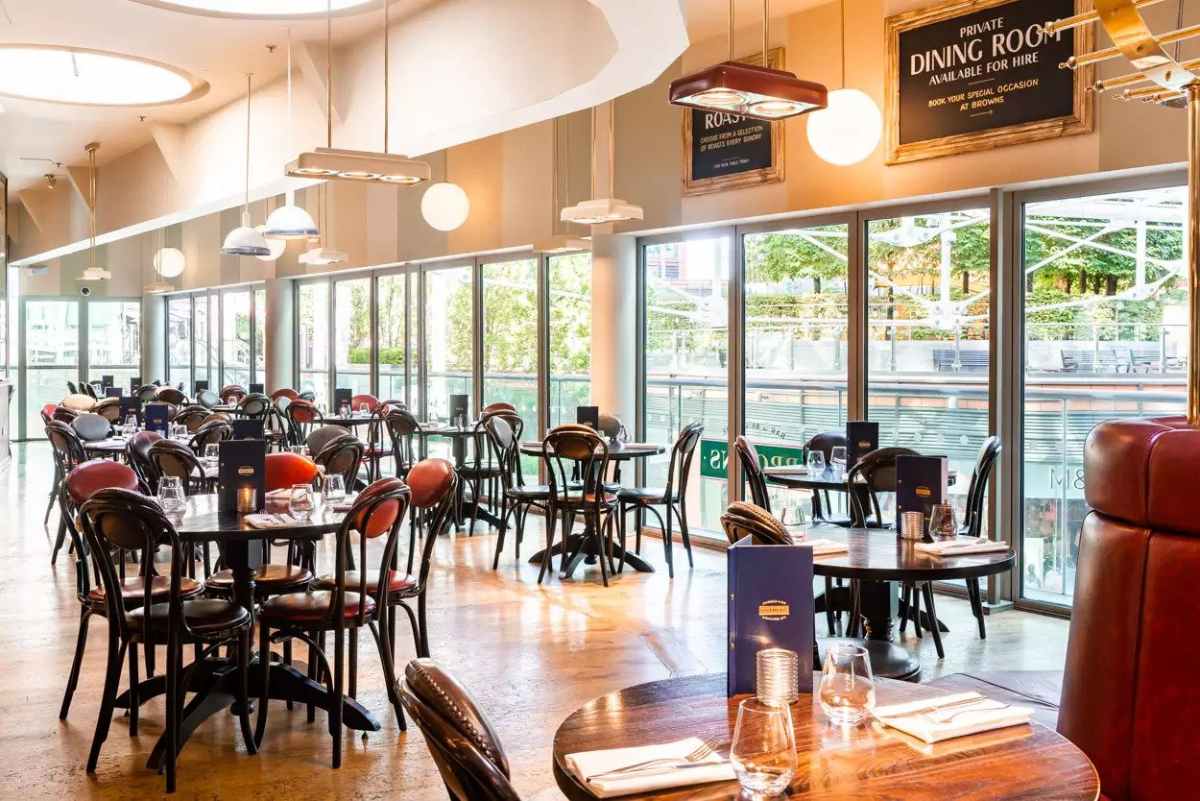 restaurant-tables-inside-browns-and-brasserie-bar-in-daytime