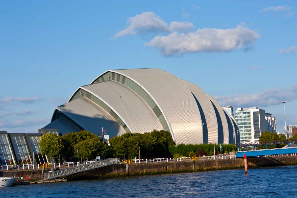exterior-of-glasgow-science-centre-on-sunny-day