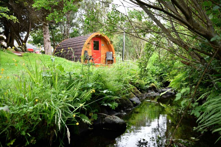 exterior-of-a-pod-at-dunvegan-glamping-pods-in-the-daytime-glamping-isle-of-skye